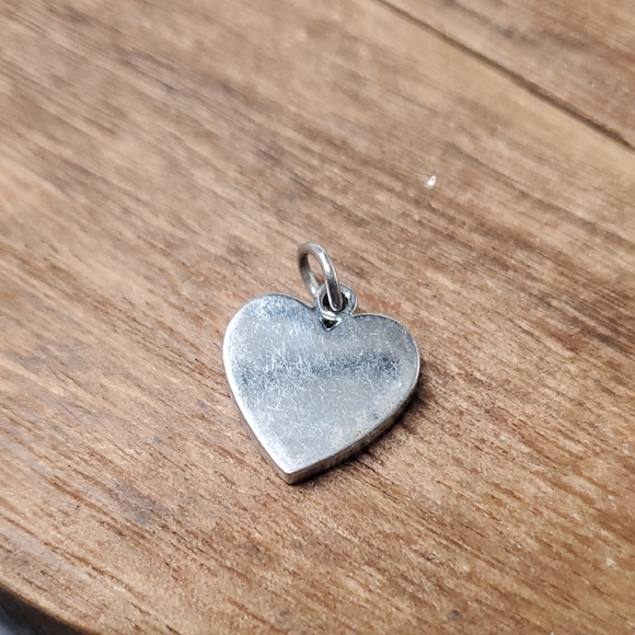 Silver Over Copper Heart Charm Pendant P270 - Picture 1 of 1